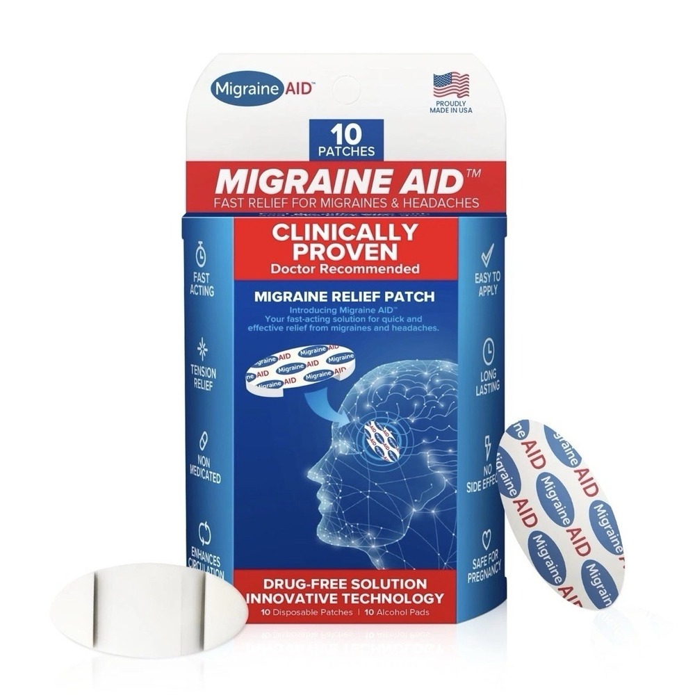 Migraine AID Migraine Relief Patches Fast Acting Non Medicated‎ 10 Pack